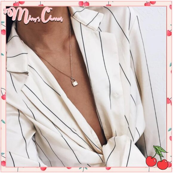 2/$25🍒 4EVER Long Lock Necklace 🔒 - Picture 1 of 7